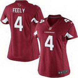 Women's Arizona Cardinals 4 Jay Feely Red Game Jersey