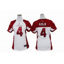 Women's Arizona Cardinals 4 Kevin Kolb White Jerseys