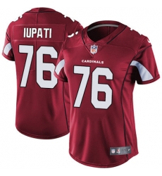Women's Arizona Cardinals 76 Mike Iupati Red Team Color Stitched NFL Vapor Untouchable Limited Jersey