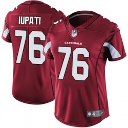 Women's Arizona Cardinals 76 Mike Iupati Red Team Color Stitched NFL Vapor Untouchable Limited Jersey