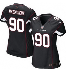 Women's Arizona Cardinals 90 Robert Nkemdiche Black Alternate Stitched NFL Elite Jersey