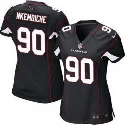 Women's Arizona Cardinals 90 Robert Nkemdiche Black Alternate Stitched NFL Elite Jersey