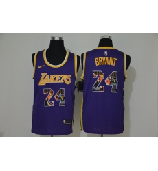 Los Angeles Lakers 24 Kobe Bryant Purple Fashion Swingman Jersey