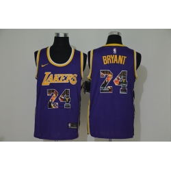 Los Angeles Lakers 24 Kobe Bryant Purple Fashion Swingman Jersey
