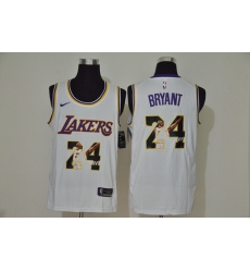 Los Angeles Lakers 24 Kobe Bryant White Fashion Swingman Jersey