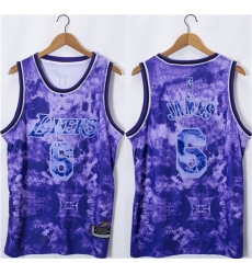 Los Angeles Lakers 6 LeBron James 2023 Purple Stitched Basketball Jersey