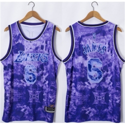 Los Angeles Lakers 6 LeBron James 2023 Purple Stitched Basketball Jersey