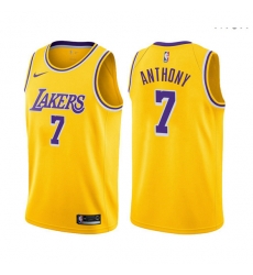 Los Angeles Lakers Carmelo Anthony Icon Edition Gold 2021 Stitched NBA Jersey