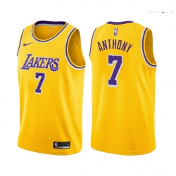 Los Angeles Lakers Carmelo Anthony Icon Edition Gold 2021 Stitched NBA Jersey