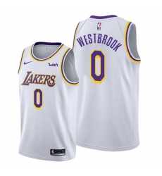 Los Angeles Lakers Russell Westbrook 2021 Trade White Association Edition Jersey