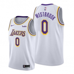 Los Angeles Lakers Russell Westbrook 2021 Trade White Association Edition Jersey