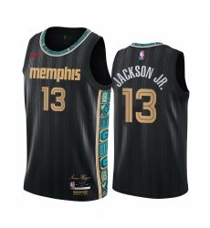 Memphis Grizzlies 13 Jaren Jackson Jr Black NBA Swingman 2020 21 City Edition Jersey Memphis Grizzlies 13 Jaren Jackson Jr Black NBA Swingman 2020 21 City Edition Jersey