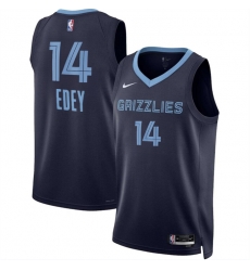 Memphis Grizzlies 14 Zach Edey Navy 2024 Draft Icon Edition Stitched Jersey