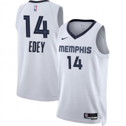 Memphis Grizzlies 14 Zach Edey White 2024 Draft Association Edition Stitched Jersey
