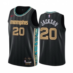 Memphis Grizzlies 20 Josh Jackson Black NBA Swingman 2020 21 City Edition Jersey