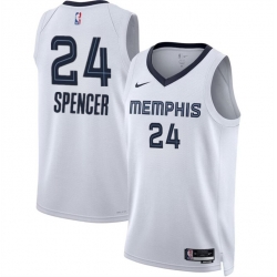 Memphis Grizzlies 24 Cam Spencer White 2024 Draft Association Edition Stitched Jersey