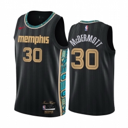 Memphis Grizzlies 30 Sean Mcdermott Black NBA Swingman 2020 21 City Edition Jersey