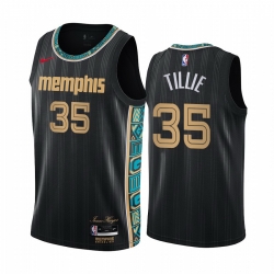 Memphis Grizzlies 35 Killian Tillie Black NBA Swingman 2020 21 City Edition Jersey