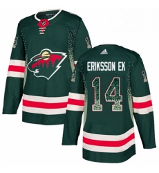 Minnesota Wild 14 Joel Eriksson Ek Green Drift Fashion NHL jersey