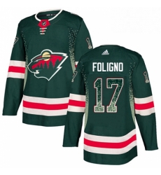 Minnesota Wild 17 Marcus Foligno Green Drift Fashion NHL jersey