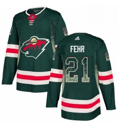 Minnesota Wild 21 Eric Fehr Green Drift Fashion NHL jersey