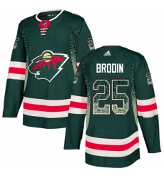 Minnesota Wild 25 Jonas Brodin Green Drift Fashion NHL jersey