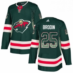 Minnesota Wild 25 Jonas Brodin Green Drift Fashion NHL jersey