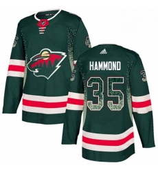 Minnesota Wild 35 Andrew Hammond Green Drift Fashion NHL jersey