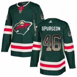 Minnesota Wild 46 Jared Spurgeon Green Drift Fashion NHL jersey