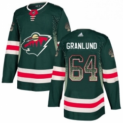 Minnesota Wild 64 Mikael Granlund Green Drift Fashion NHL jersey