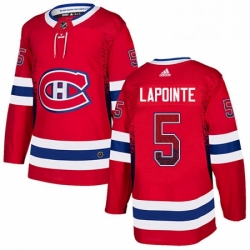 Montreal Canadiens 5 Guy Lapointe Red Drift Fashion NHL jersey