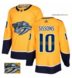 Nashville Predators 10 Colton Sissons Gold Fashion Gold NHL jersey