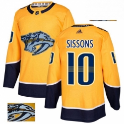 Nashville Predators 10 Colton Sissons Gold Fashion Gold NHL jersey