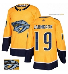 Nashville Predators 19 Calle Jarnkrok Gold Fashion Gold NHL jersey