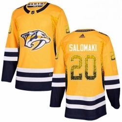 Nashville Predators 20 Miikka Salomaki Gold Drift Fashion NHL jersey