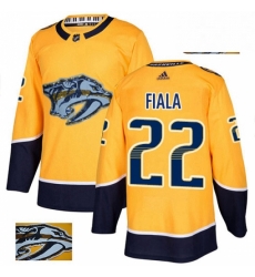 Nashville Predators 22 Kevin Fiala Gold Fashion Gold NHL jersey