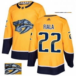 Nashville Predators 22 Kevin Fiala Gold Fashion Gold NHL jersey