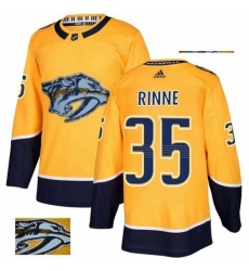 Nashville Predators 35 Pekka Rinne Gold Fashion Gold NHL jersey