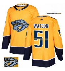 Nashville Predators 51 Austin Watson Gold Fashion Gold NHL jersey