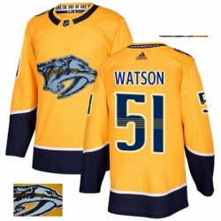 Nashville Predators 51 Austin Watson Gold Fashion Gold NHL jersey