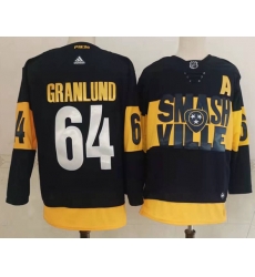 Nashville Predators 64 Mikael Granlund Black 2022 Stadium Series Stitched NHL Jersey