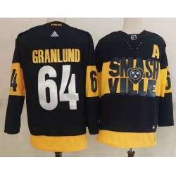 Nashville Predators 64 Mikael Granlund Black 2022 Stadium Series Stitched NHL Jersey