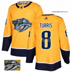 Nashville Predators 8 Kyle Turris Gold Fashion Gold NHL jersey