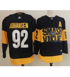 Nashville Predators 92 Ryan Johansen Black 2022 Stadium Series Stitched NHL Jersey