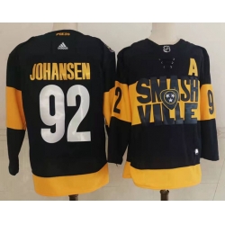 Nashville Predators 92 Ryan Johansen Black 2022 Stadium Series Stitched NHL Jersey