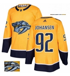 Nashville Predators 92 Ryan Johansen Gold Fashion Gold NHL jersey
