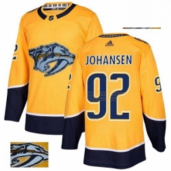 Nashville Predators 92 Ryan Johansen Gold Fashion Gold NHL jersey