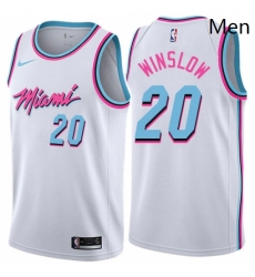 Miami Heat 20 Justise Winslow White City Edition NBA jersey