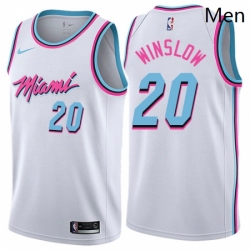 Miami Heat 20 Justise Winslow White City Edition NBA jersey