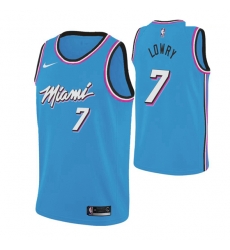 Miami Heat 7 Kyle Lowry 2019 20 Blue Miami City Edition NBA Jersey